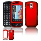 Hard Plastic Rubber Feel Faceplate Case Cover for Samsung Rogue U960 - Dark Red