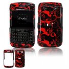 Hard Plastic Shield Protector Faceplate Case for BlackBerry Bold 2 9700 - Red/Black