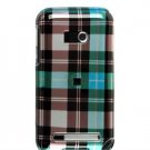 Hard Plastic Design Faceplate Case Cover for HTC Imagio - Blue Plaid