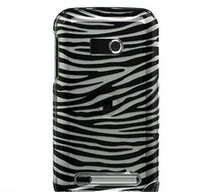 Hard Plastic Design Faceplate Case Cover for HTC Imagio - Silver/Black Stripes