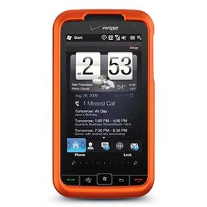 Hard Plastic Rubber Feel Faceplate Case Cover for HTC Imagio - Orange