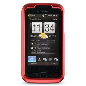Hard Plastic Rubber Feel Faceplate Case Cover for HTC Imagio - Red
