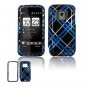 Hard Plastic Design Faceplate Case Cover for HTC Touch Pro 2 (Sprint) - Light Blue/Black Plaid