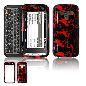 Hard Plastic Design Faceplate Case Cover for HTC Touch Pro 2 (Sprint) - Red/Black