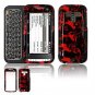 Hard Plastic Design Faceplate Case Cover for HTC Touch Pro 2 (Sprint) - Red/Black