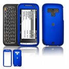 Hard Plastic Rubber Feel Faceplate Case Cover for HTC Touch Pro 2 (Sprint) - Blue