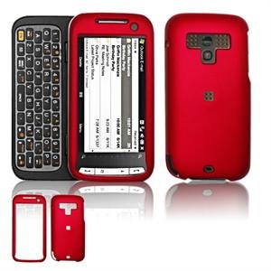 Hard Plastic Rubber Feel Faceplate Case Cover for HTC Touch Pro 2 (Sprint) - Dark Red