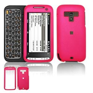 Hard Plastic Rubber Feel Faceplate Case Cover for HTC Touch Pro 2 (Sprint) - Hot Pink