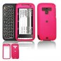 Hard Plastic Rubber Feel Faceplate Case Cover for HTC Touch Pro 2 (Sprint) - Hot Pink