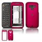 Hard Plastic Rubber Feel Faceplate Case Cover for HTC Touch Pro 2 (Sprint) - Rose Pink