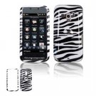 Hard Plastic Design Faceplate Case Cover for HTC Touch Pro 2 (T-Mobile) - Black/White Stripes