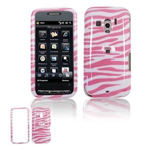 Hard Plastic Design Faceplate Case Cover for HTC Touch Pro 2 (T-Mobile) - Pink/White Stripes
