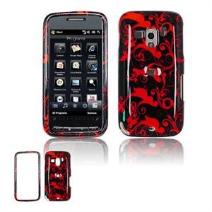 Hard Plastic Design Faceplate Case Cover for HTC Touch Pro 2 (T-Mobile) - Red/Black