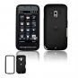 Hard Plastic Rubber Feel Faceplate Case Cover for HTC Touch Pro 2 (T-Mobile) - Black