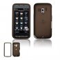 Hard Plastic Rubber Feel Faceplate Case Cover for HTC Touch Pro 2 (T-Mobile) - Brown