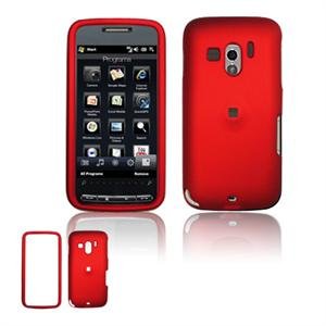 Hard Plastic Rubber Feel Faceplate Case Cover for HTC Touch Pro 2 (T-Mobile) - Dark Red