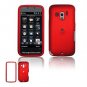 Hard Plastic Rubber Feel Faceplate Case Cover for HTC Touch Pro 2 (T-Mobile) - Dark Red
