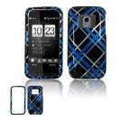 Hard Plastic Design Faceplate Case Cover for HTC Touch Pro 2 (Verizon) - Light Blue/Black Plaid