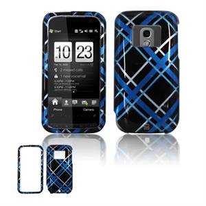 Hard Plastic Design Faceplate Case Cover for HTC Touch Pro 2 (Verizon) - Light Blue/Black Plaid