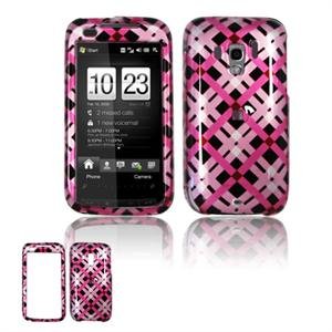 Hard Plastic Design Faceplate Case Cover for HTC Touch Pro 2 (Verizon) - Pink/Black