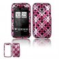 Hard Plastic Design Faceplate Case Cover for HTC Touch Pro 2 (Verizon) - Pink/Black