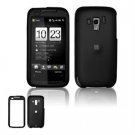 Hard Plastic Rubber Feel Faceplate Case Cover for HTC Touch Pro 2 (Verizon) - Black