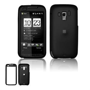 Hard Plastic Rubber Feel Faceplate Case Cover for HTC Touch Pro 2 (Verizon) - Black