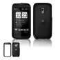 Hard Plastic Rubber Feel Faceplate Case Cover for HTC Touch Pro 2 (Verizon) - Black