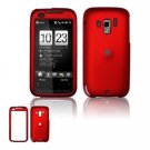 Hard Plastic Rubber Feel Faceplate Case Cover for HTC Touch Pro 2 (Verizon) - Dark Red
