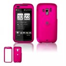 Hard Plastic Rubber Feel Faceplate Case Cover for HTC Touch Pro 2 (Verizon) - Hot Pink