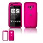Hard Plastic Rubber Feel Faceplate Case Cover for HTC Touch Pro 2 (Verizon) - Hot Pink