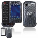 Hard Plastic Design Cover Case for LG Tritan AX840 - Black Carbon Fiber
