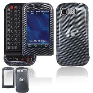 Hard Plastic Design Cover Case for LG Tritan AX840 - Black Carbon Fiber
