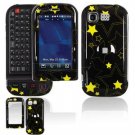 Hard Plastic Design Cover Case for LG Tritan AX840 - Black/Yellow Stars