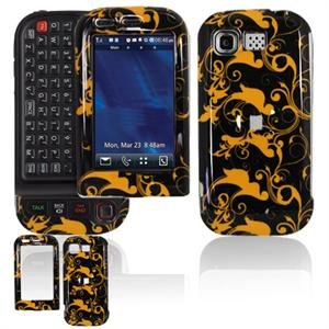 Hard Plastic Design Cover Case for LG Tritan AX840 - Gold/Black