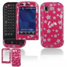 Hard Plastic Design Cover Case for LG Tritan AX840 - Pink/Silver Stars