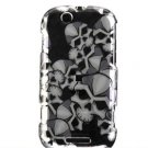 Hard Plastic Design Faceplate Case Cover for Motorola Cliq - Black Skull
