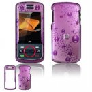 Hard Plastic Design Faceplate Case Cover for Motorola Debut i856 - Purple Rain Drops