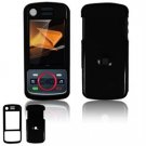 Hard Plastic Glossy Faceplate Case Cover for Motorola Debut i856 - Black