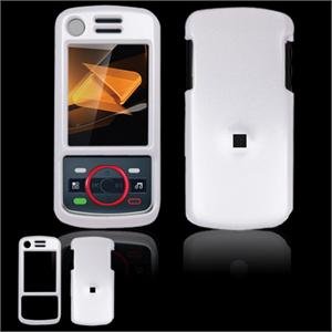 Hard Plastic Glossy Faceplate Case Cover for Motorola Debut i856 - White