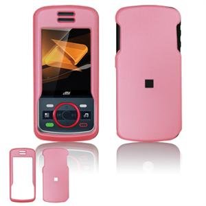 Hard Plastic Rubber Feel Faceplate Case Cover for Motorola Debut i856 - Baby Pink