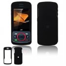 Hard Plastic Rubber Feel Faceplate Case Cover for Motorola Debut i856 - Black