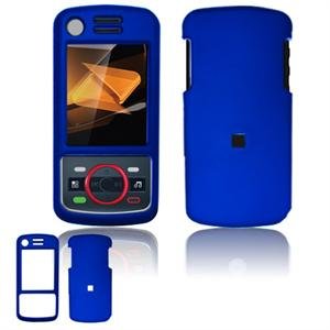 Hard Plastic Rubber Feel Faceplate Case Cover for Motorola Debut i856 - Blue