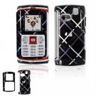 Hard Plastic Design Faceplate Case Cover for Samsung Comeback T559 - Dark Blue/Black Tartan Plaid