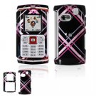 Hard Plastic Design Faceplate Case Cover for Samsung Comeback T559 - Pink/Black Tartan Plaid