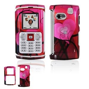 Hard Plastic Design Faceplate Case Cover for Samsung Comeback T559 - Red Hearts