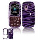 Hard Plastic Design Faceplate Case Cover for Samsung Gravity 2 T469 - Purple/Black Stripes