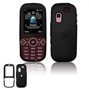 Hard Plastic Rubber Feel Faceplate Case Cover for Samsung Gravity 2 T469 - Black