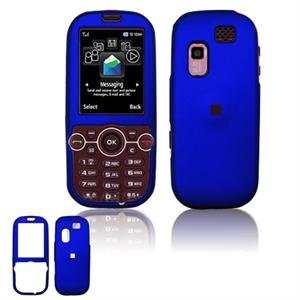 Hard Plastic Rubber Feel Faceplate Case Cover for Samsung Gravity 2 T469 - Dark Blue