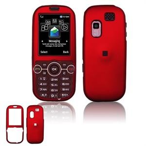 Hard Plastic Rubber Feel Faceplate Case Cover for Samsung Gravity 2 T469 - Dark Red